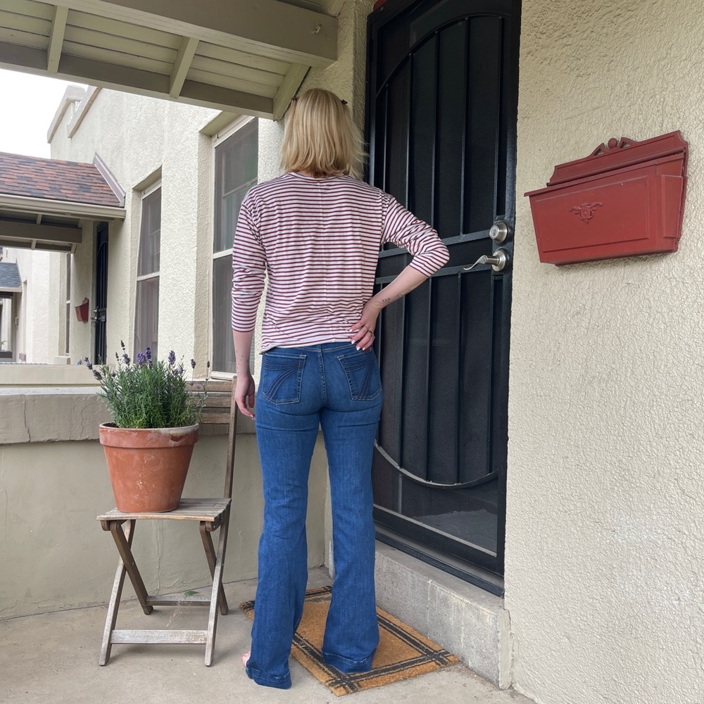 7 For All Mankind Blue Flare Jeans